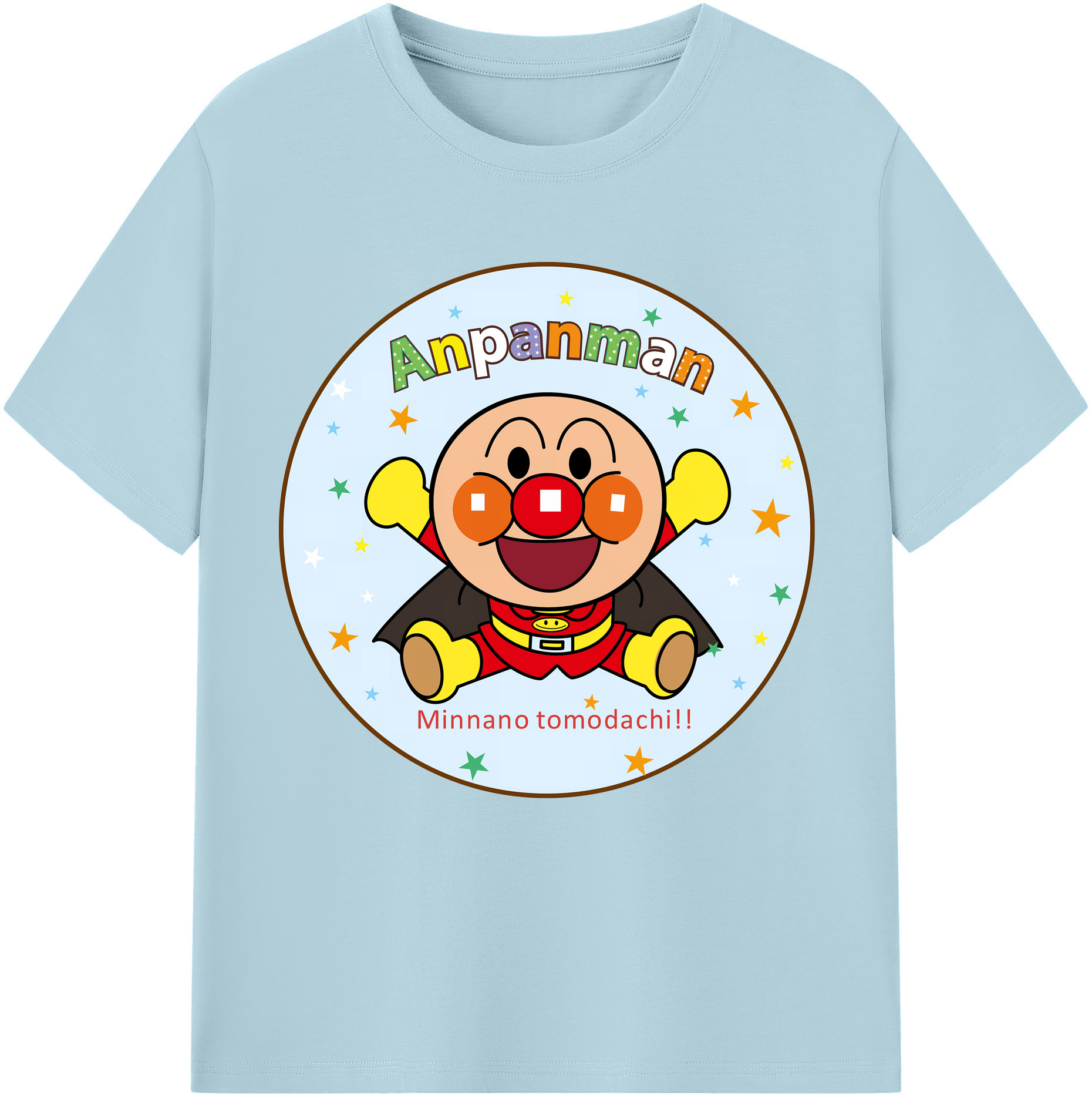 （画像用） アンパンマン Anpanman 綿100％半袖Tシャツ（フロントプリント）